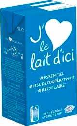 Lait demi écremé UHT (slim) 1 L